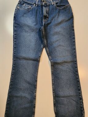 Old Navy Woman's Relaxed Straight Dark Blue Jeans